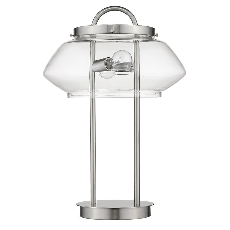 Mathes Metal Table Lamp, Satin Nickel