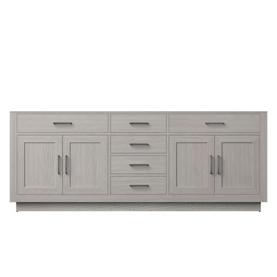White Oak Double Bath Vanity 84 In. W X 22 In. D