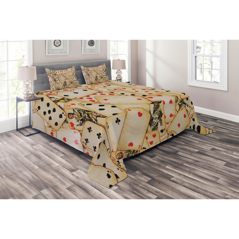 Polyester Coverlet, King Bedspread + 2 Shams