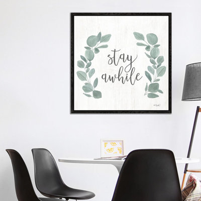Stay Awhile Eucalyptus by Kate Sherrill - Print on Canvas