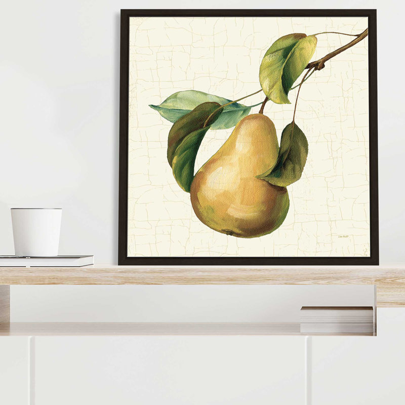 "Vintage Fruit Du Marche" par Lisa Audit - peinture sur toile à cadre flottant, L 39,5 po x H 39,5 po