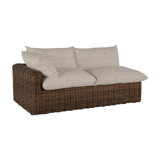 Montecito 75.25" Wide Outdoor Wicker Left Hand Facing Loveseat with Cushions