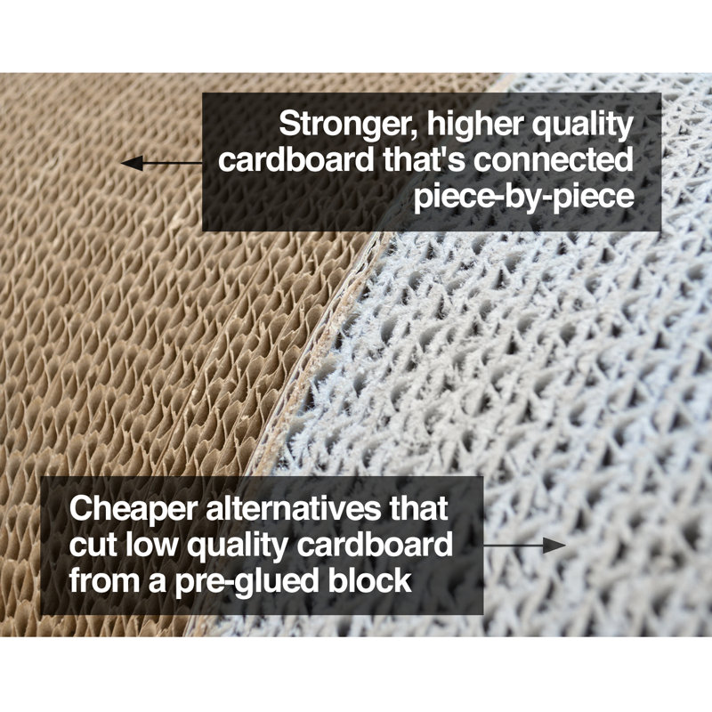 Charcoal Gray Recycled Cardboard Cat Scratcher Lounge
