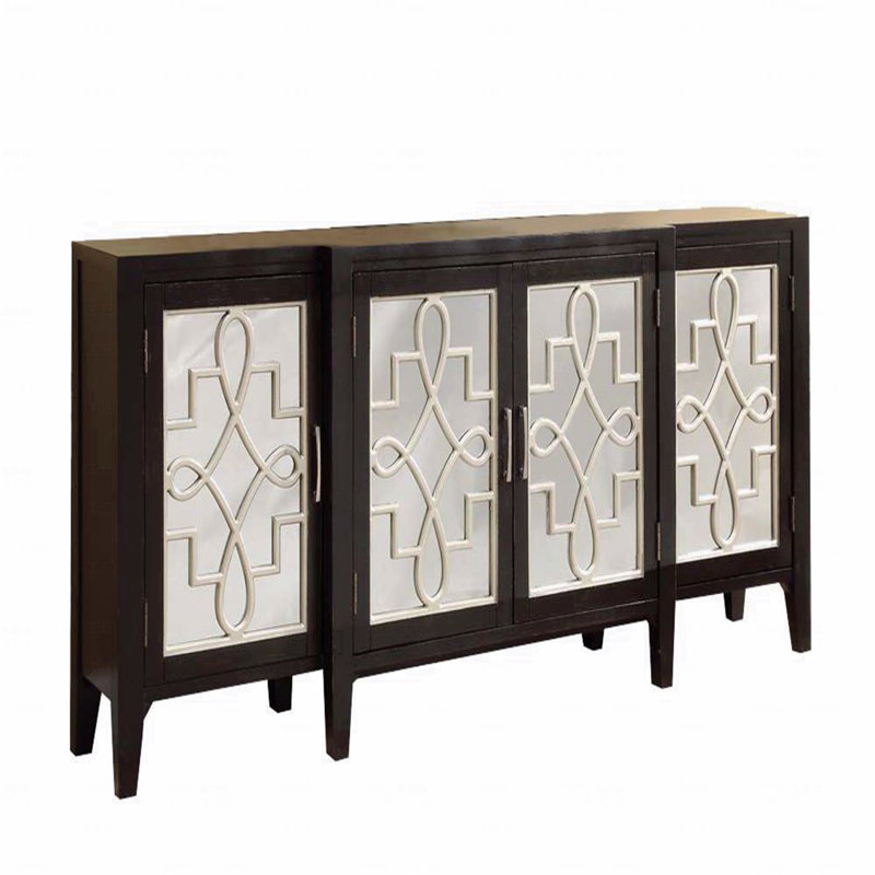 Armoire console au fini noir antique