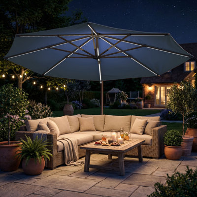 11Ft Cantilever Patio Umbrella With Base Included