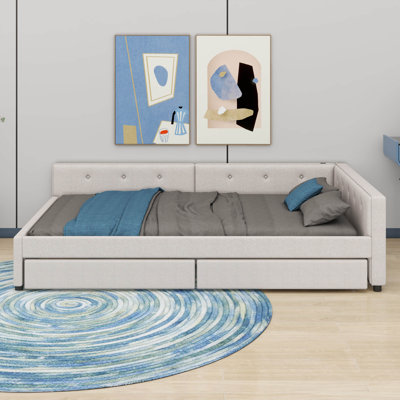 Upholstered Platform Bed With USB