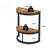 Slim Half Moon 2-Tier Semi-Circle End Table
