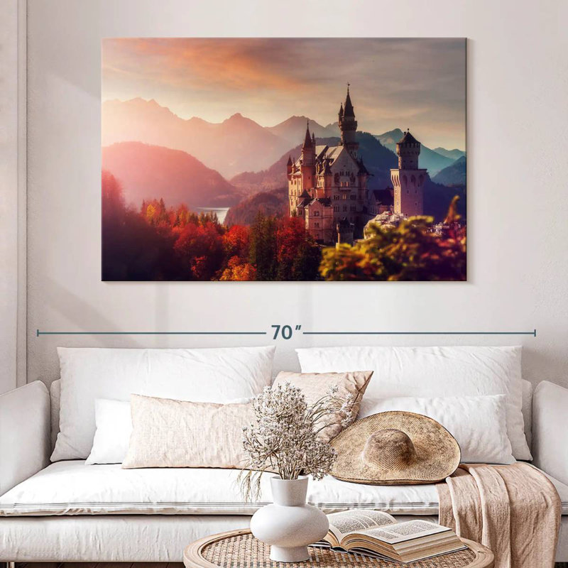 Lilie Majestic Neuschwanstein Castle, H 34 po x l 51 po