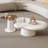 Nesting Coffee Table,Irregular Coffee Table and Side Table for Living Room, Bedroom, Office