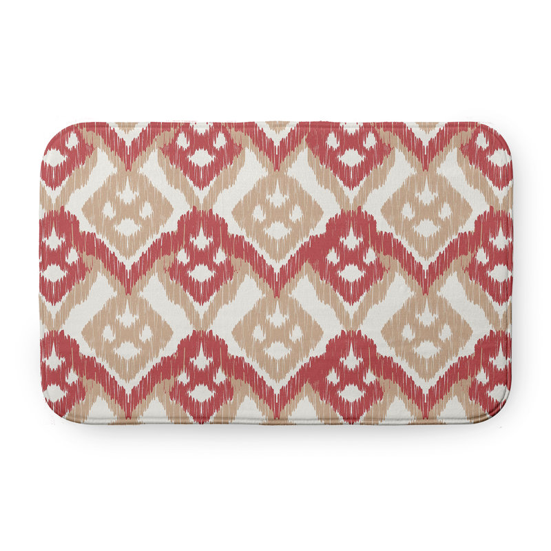 Tapis de bain Hipster, L 21 po x L 34 po, Rouge