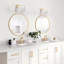 Luminaires de salle de bain 3 lumières or brossé avec verre givré