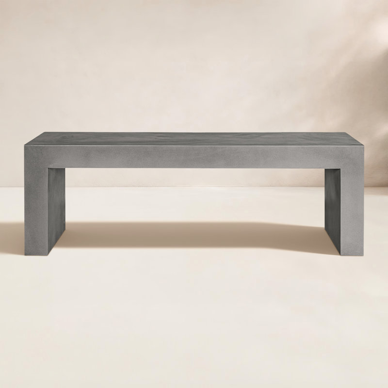 Lazarus Outdoor Dining Bench, Gray Performance
