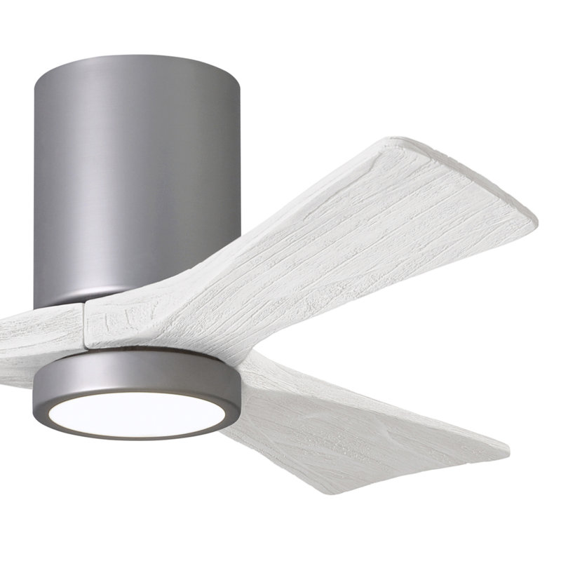Irene LED Ceiling Fan, Brushed Nickel, Matte White, 42"