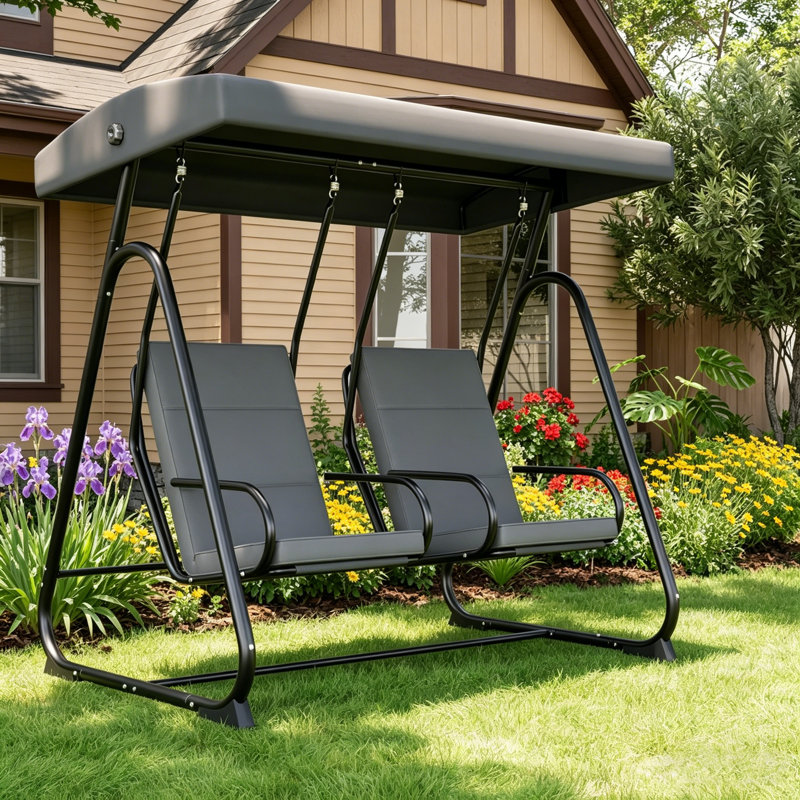 2 Person Porch Swing with Canopy