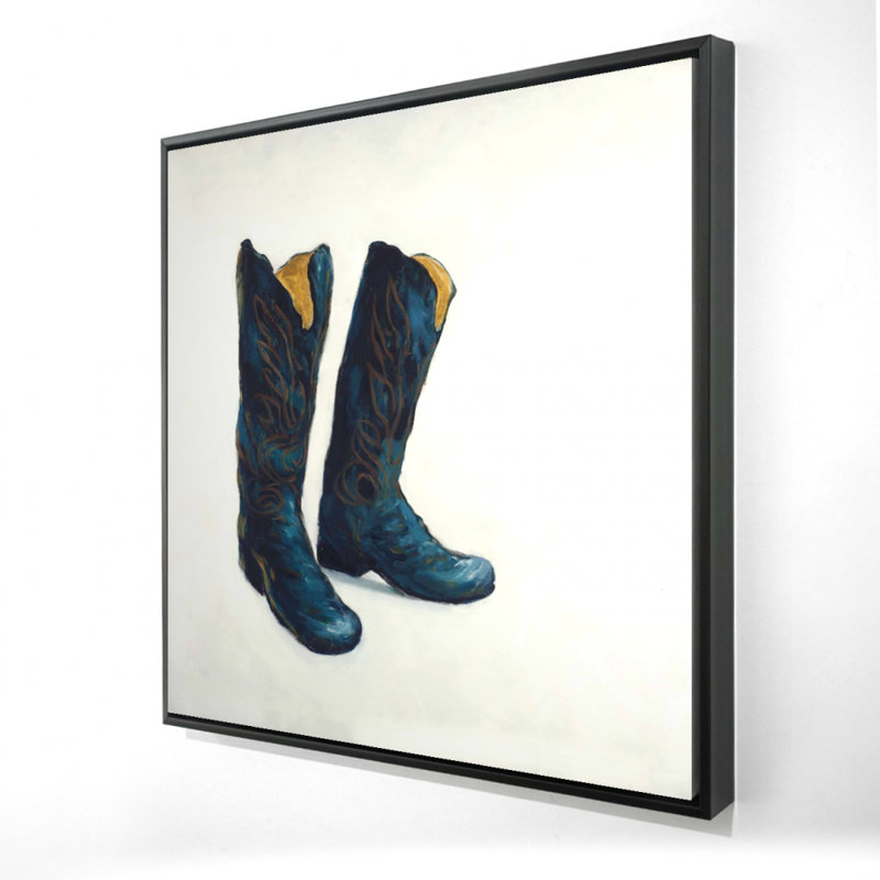 " Leather Cowboy Boots ", 24" H x 24" W
