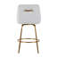 Tabouret de bar transitionnel avec pivotement à 360 degrés et repose-pieds - ensemble de 2-952263868