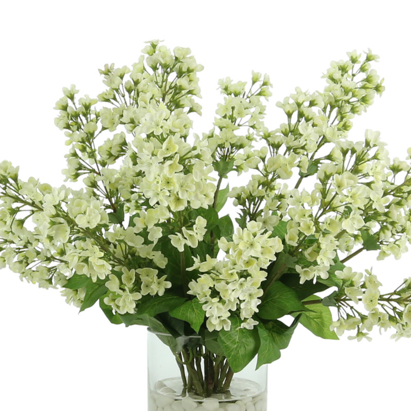 Hydrangea, Astilbe & Lamb's Ear Floral Arrangement, White/Green