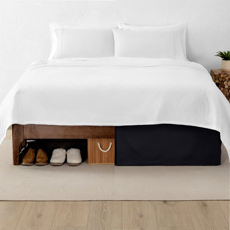 Tailored Bed Skirt, Twin, Black