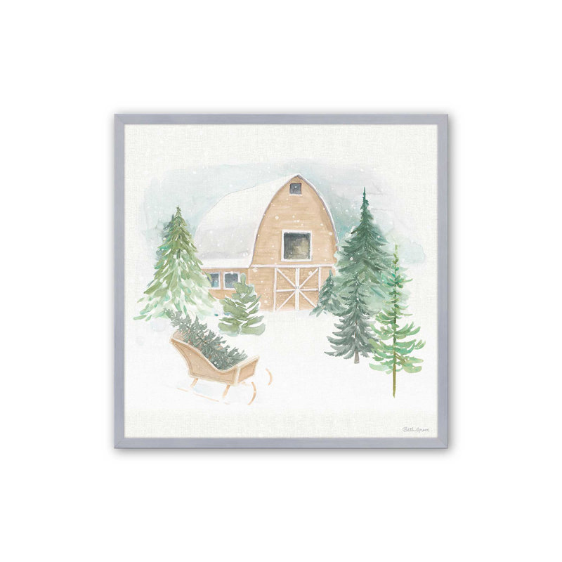 Impression Woodland Charm II, Cadre simple en chrome poli, bois massif, H 17,75 po x l 17,75 po