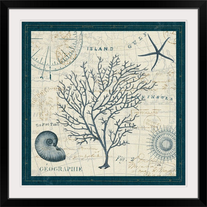 « ocean life iv », impression, H 35 po x l 35 po x P 1,5 po, Toile