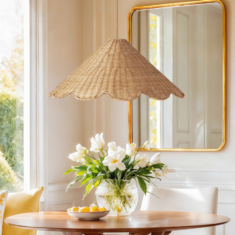 Luminaire suspendu Daisy Cone Rattan