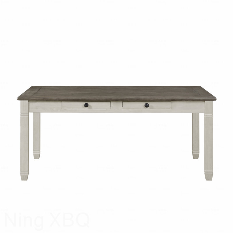 Table de salle à manger Casual 6 tiroirs de rangement en bois massif