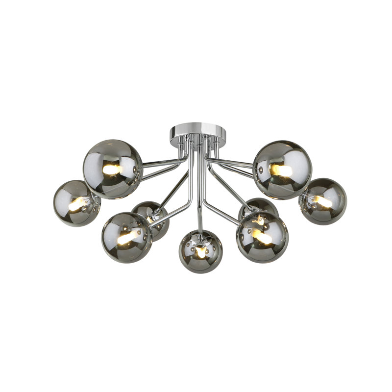 Dolores Glass Spotlight, Chrome, Smoke