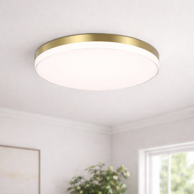 Circlet Advantage 13in LED Round Flush Mount 30W 2,400 Lumens 5-CCT Selectable 2700-3000-3500-4000-5000K in Aged Brass