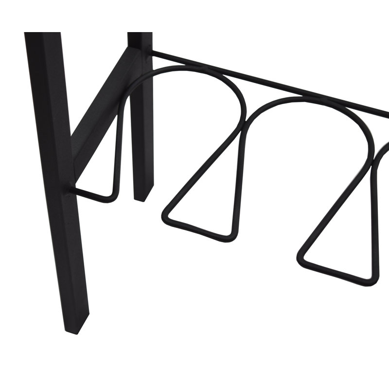 Banc en métal Traneka, Noir