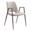 Chaise avec accoudoirs à garniture piquée-535739759