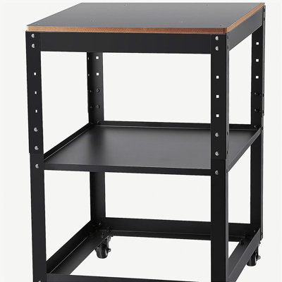 Planer Stand, 100 lbs / 45 kg heavy loads, Three-Gear Height Adjustable Thickness Planer Table,with 4 Stable Casters & Storage Space, for most planers, saws, bench-top machines, power tools