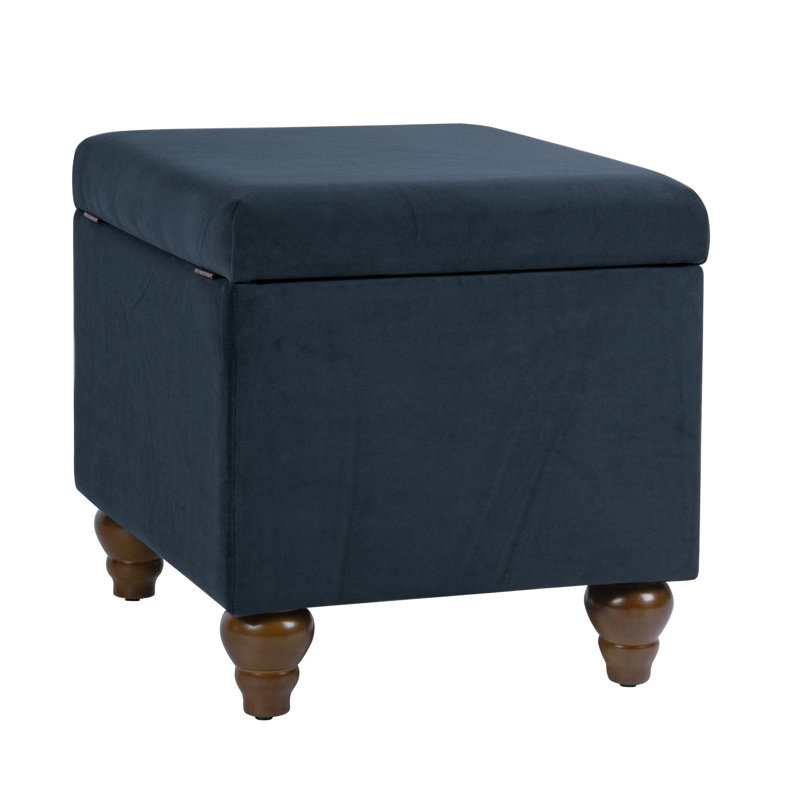 Arath Storage Ottoman, Blue Velvet