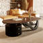 Table basse en bois massif clair wabi-sabi-110652987-110652988