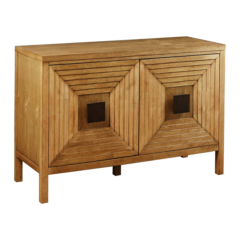 Armoire d'appoint 2 portes avec tablettes réglables - Idéal pour les tablettes d'organisation à la maison, aspect contemporain, 47,5 po de long, espace de rangement spacieux, matériau en bois massif, café foncé, fini