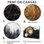 Glace en bois forêt sur cristal onyx noir - décoration murale forêt - 3 pièces-141185606-141185609-141185603