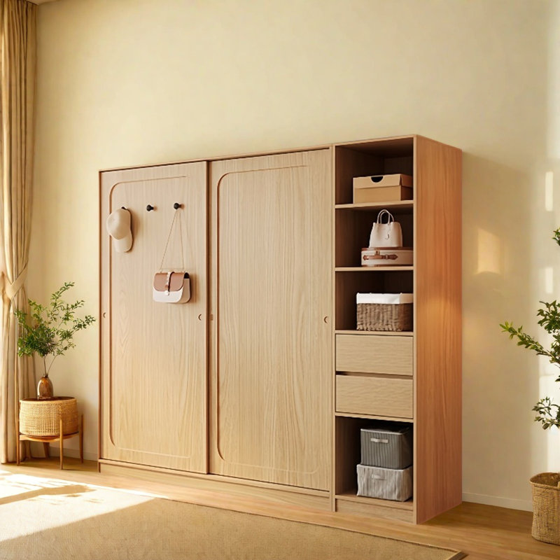 Simple Fashion Wardrobe, 78.74" H x 66.93" W x 23.62" D