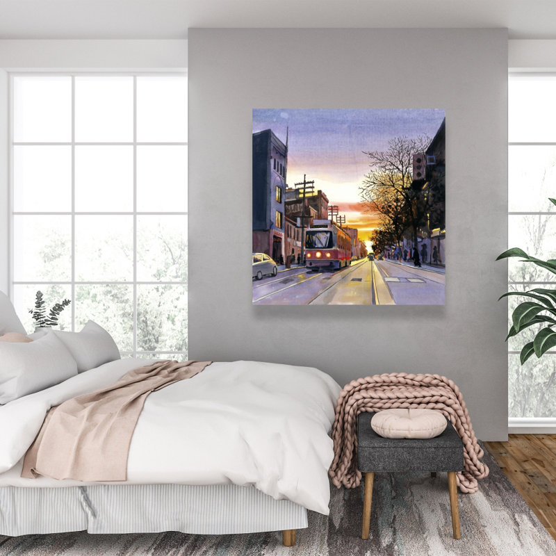 Sunset Streetscape to Toronto - Illustrative Building Canvas