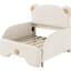 Lit simple tapissier simple TG beige avec tête d'ours et fonction pratique