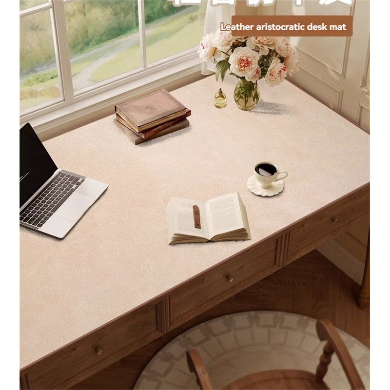 Sous-main de bureau empilable en similicuir Deundria