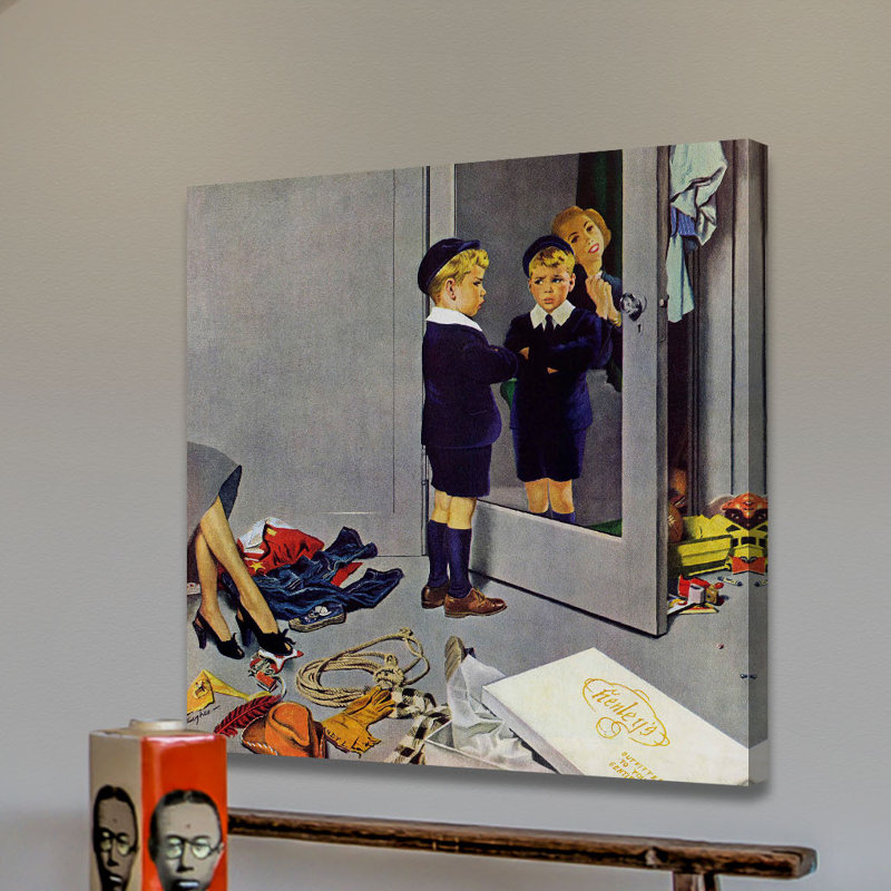 « new blue » par george hughes, reproduction d’art sur toile tendue, H 24 po x l 24 po