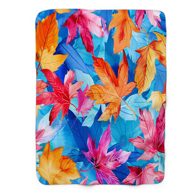 Fall Fall Art - 1 pièce Sherpa Premium, Grand lit