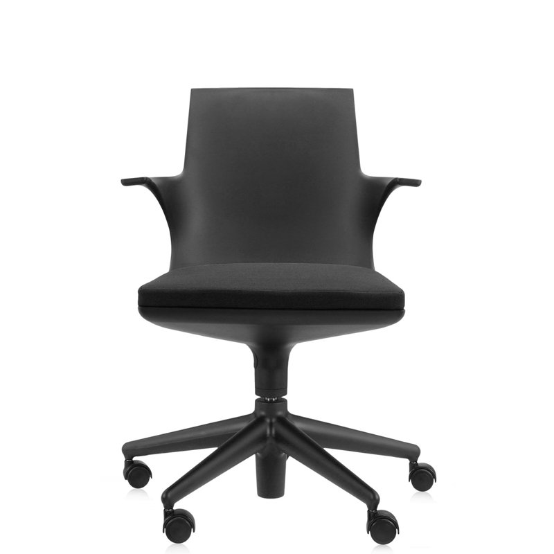 Spoon Swivel Task Chair, Black