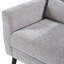 Fauteuil ergonomique en chenille de couleur grise avec pieds en bois massif pour un espace de vie confortable et confortable-1554535663