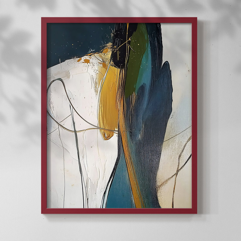 "ABSTRACT Series DCXI" par J Paul, Rouge, H 11 po x l 9 po