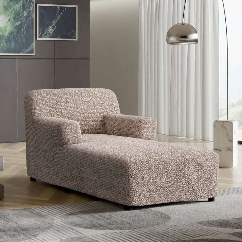 Housse extensible pour chaise longue - Facile à nettoyer et durable - Collection Comfort, Café au lait