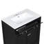 Armoire de salle de bain 30 po avec lavabo en céramique, style noir moderne, 2 portes et tablette pour une conception améliorée du meuble-lavabo, installation efficace-729451053