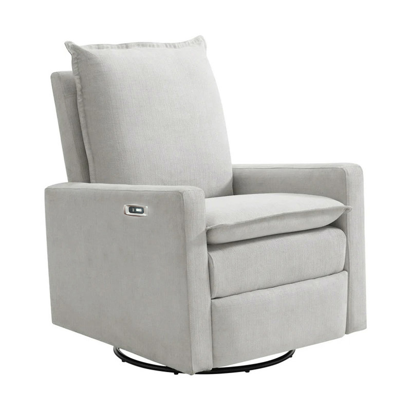 Oxford Baby Uptown Power Glider Recliner Rocking Chair 270 Degree Swivel for Nursery & Living Room, Sand Polyester