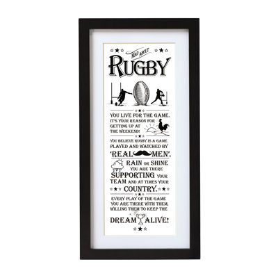 Rugby - Single Picture Frame Print