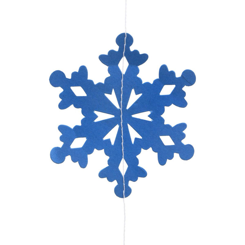 Expobazaar Snowflake Paper Bunting (Case of 8) - Silver,Grey