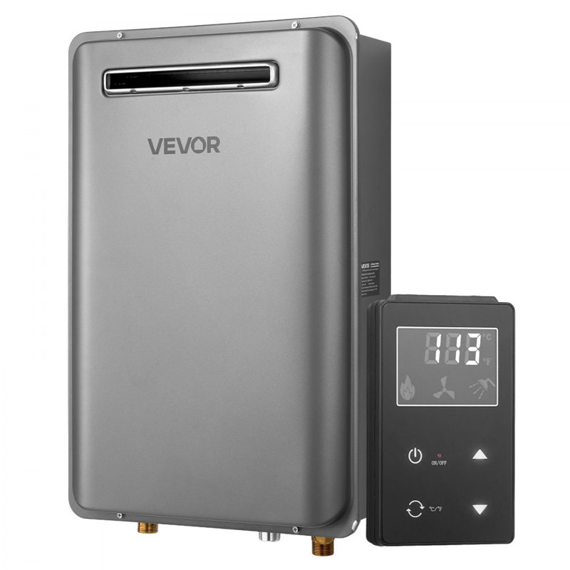 Chauffe-eau sans réservoir au propane à contrôle de température intelligent 5,3 gallons 120000 BTU